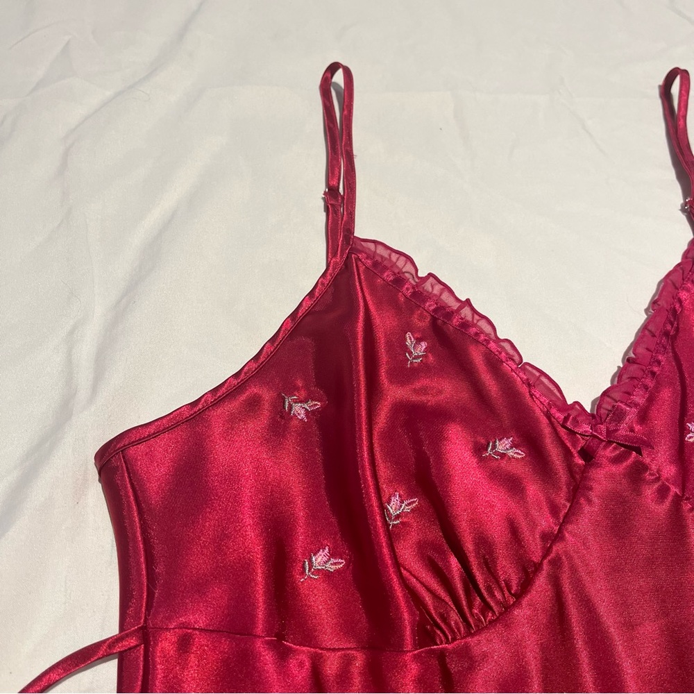 SOLD | Adonna Red Satin Slip